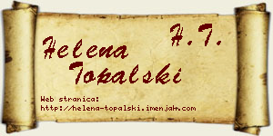 Helena Topalski vizit kartica